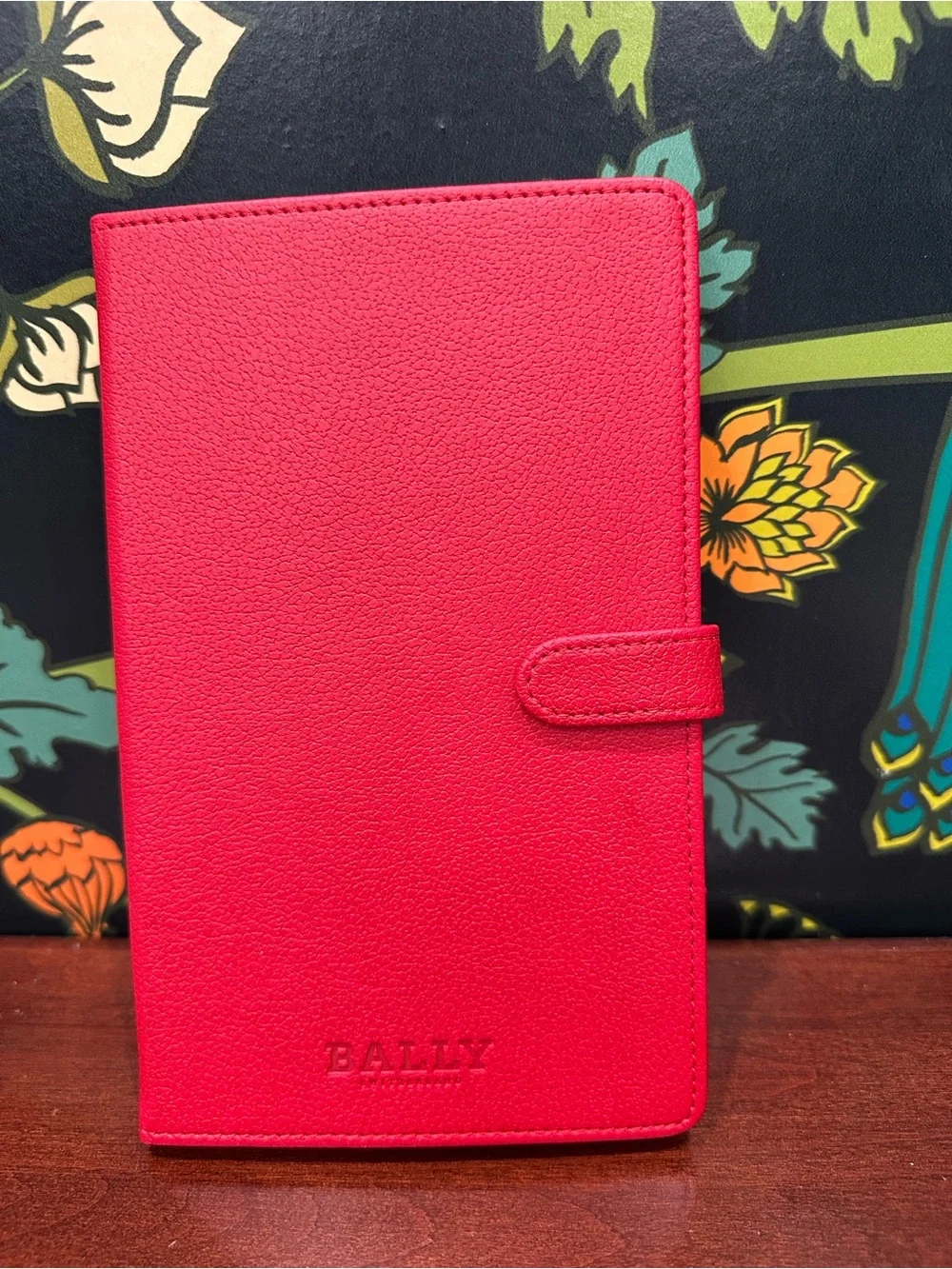 Bally Switzerland Red Leather Organizer Planner Datebook Notebook Snap Closure